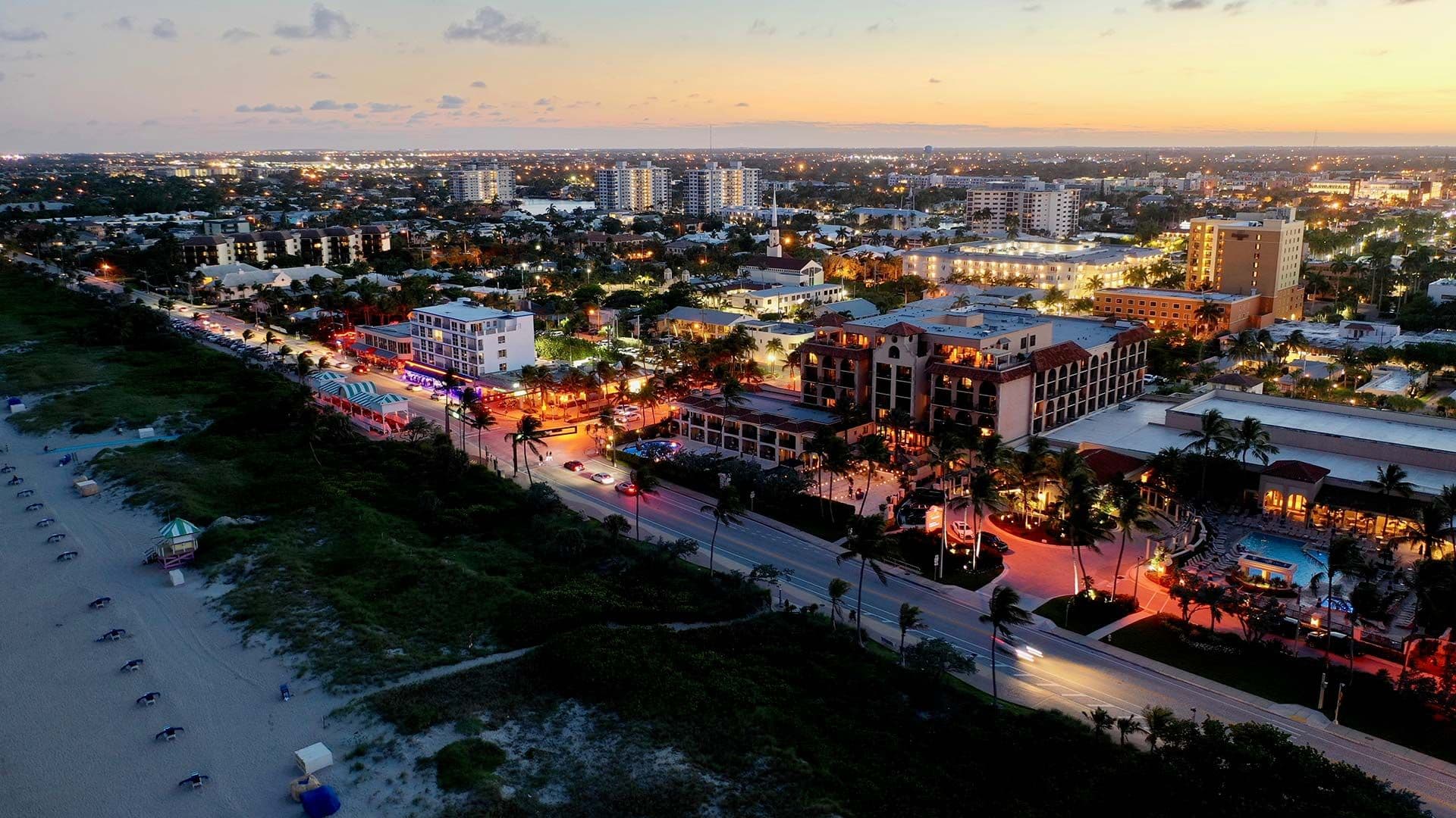 banner-delray-beach-florida-at-night